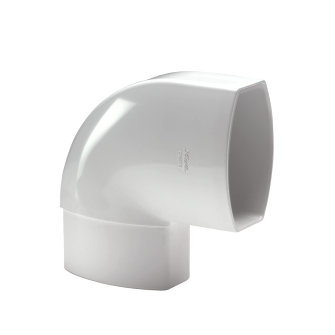 Nicoll Techtan Ovation platte hwa bocht 87� pvc inw. lijm x verjongd spie wit 105 x 76 mm