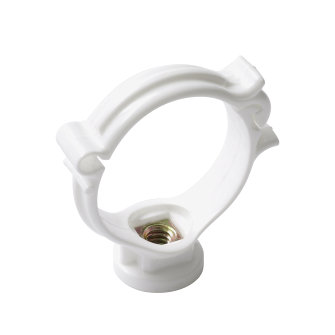 Nicoll pijpbeugel met clipsluiting pp wit RAL 9010 40 mm
