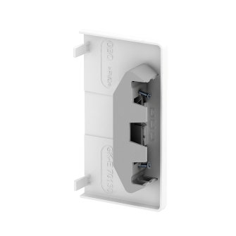 OBO eindstuk type Rapid 80 GK pvc 70 x 130 mm wit