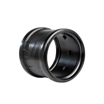 Pipelife Master3Plus steek/overschuifmof pp zwart 160 mm