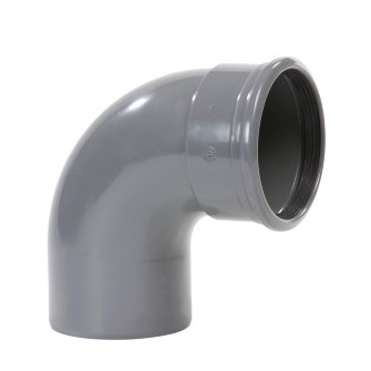 Pipelife bocht 88� pvc manchet x spie grijs KOMO SN4 125 mm doos � 12 stuks