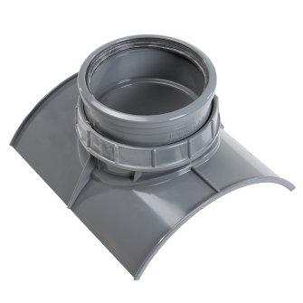 Pipelife keilinlaat pvc 1x manchet grijs KOMO SN8 250 x 125 mm