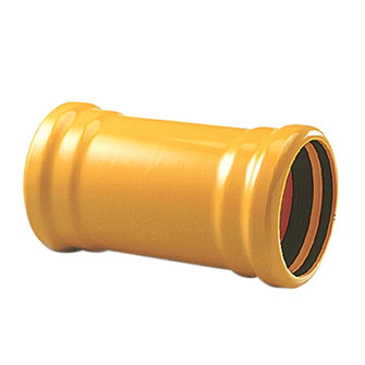 Pipelife overschuifmof voor gas slagvast pvc geel Gastec QA 2x manchet 160 mm