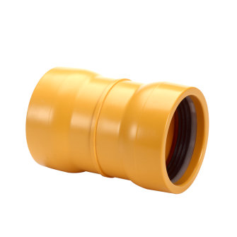 Pipelife steekmof voor gas slagvast pvc geel Gastec QA 2x manchet 75 mm