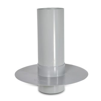 Plakplaat voor dubbelwandige ontluchtingskap rond 80 x 280 mm