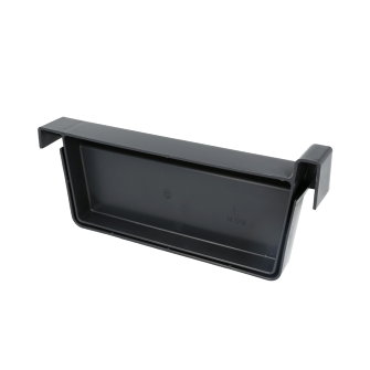 Rawinso eindstuk voor bakgoot pp links antraciet 170 mm