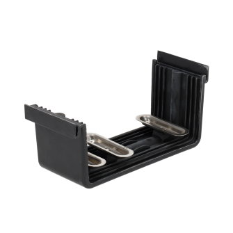 Rawinso verbindingsstuk voor bakgoot pp met epdm rubber antraciet 120 mm