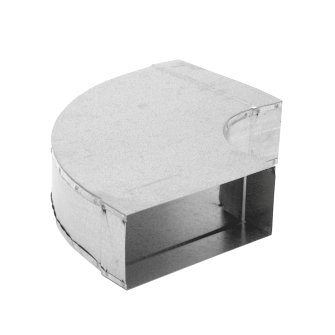 Spiraliet instort stromende bocht 90� 220 x 80 mm