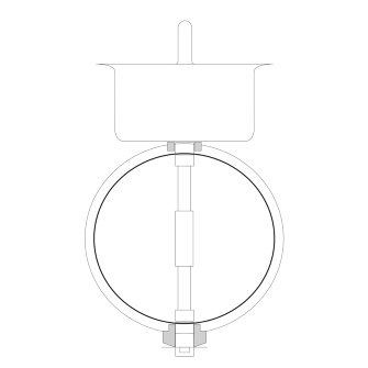 Spiraliet regelklep met epdm klepbandring 2x verjongd spie 315 mm