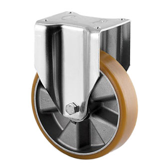 TENTE bokwiel polyurethaan plaatbevestiging 250 mm type 4688ITP250P63 bruin