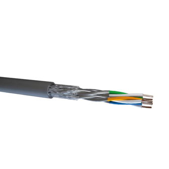 TKF UTP kabel 4x 2x 23AWG HFFR-LS Eca grijs Cat.7 S/FTP B2ca l = maximaal 1000 m