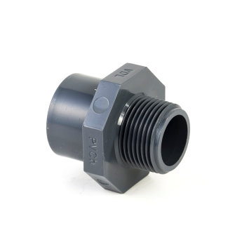 VDL inzet-draadeind pvc-u uitwendig lijm x buitendraad 16 bar 16 mm x �"