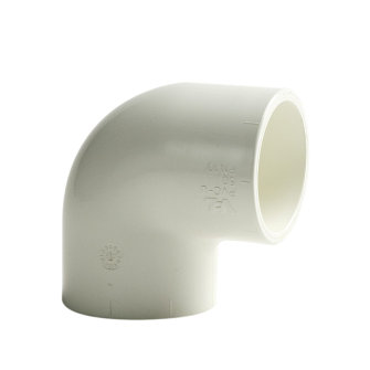 VDL knie 90� pvc-u 2x inwendig lijm wit 16 bar 63 mm