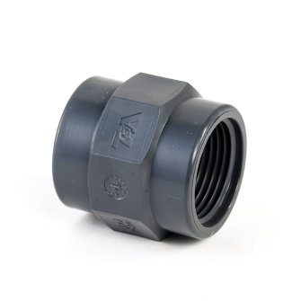 VDL schroefstuk type A pvc-u 2x binnendraad 16 bar �"