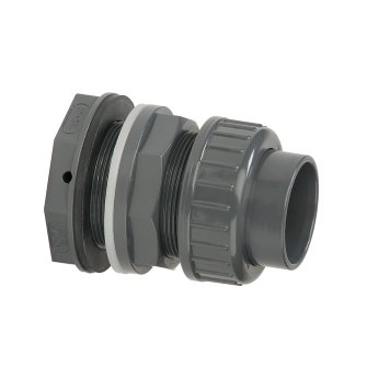 VDL tankdoorvoer met koppeling pvc-u inwendig lijm x buitendraad epdm 32 mm x 1�"
