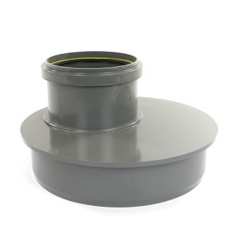 Verloopstuk pvc excentrisch spie x manchet grijs SN4 400 x 250 mm ...