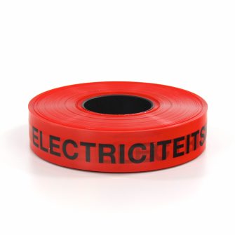 Waarschuwingslint polyetheen elektra rood l = 250 m