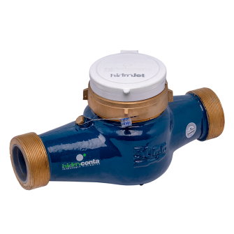 Watermeter + impulsgever Hidrojet 2x bu.dr. ?" l = 165 mm 10 l/puls + kopp. ?" x �"