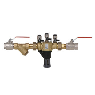 Watts terugstroombeveiliging messing 2x bu.dr. BA bev BA BM 025 + trechter+filter+2 afsl 1"
