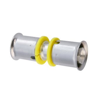 Wavin Tigris koppeling gas messing vertind rvs 2x pers type M1 hnbr 16 mm