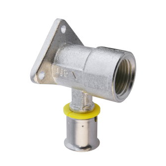 Wavin Tigris muurplaat gas messing vertind rvs pers x binnendraad type M1 hnbr 16 mm x �"