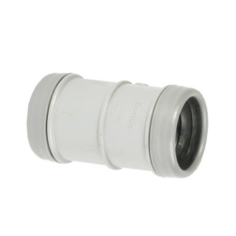 Wavin overschuifmof pvc 2x manchet grijs KOMO 32 mm