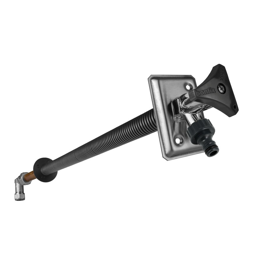 Bonfix luxe vorstvrije buitenkraan met Kiwa keerklep 15 mm muurdikte maximaal 300 mm