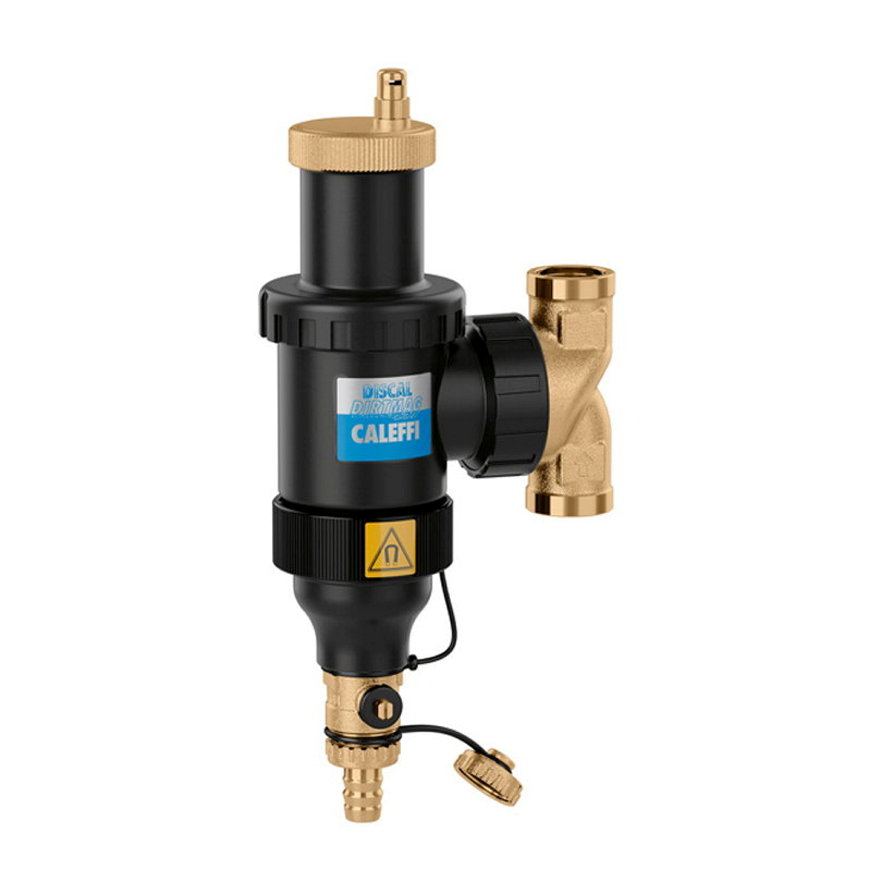 Caleffi lucht- en vuilafscheider type 5464 met magneet kunststof 22 mm klem