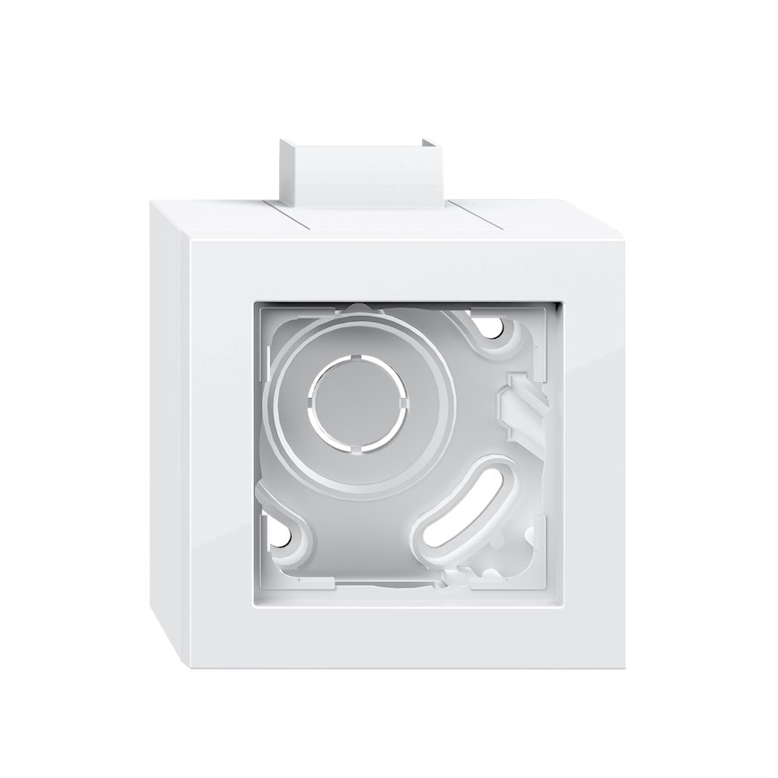 Gira opbouwbak compleet met afdekraam en adapter K/P25 E2 1-voudig wit