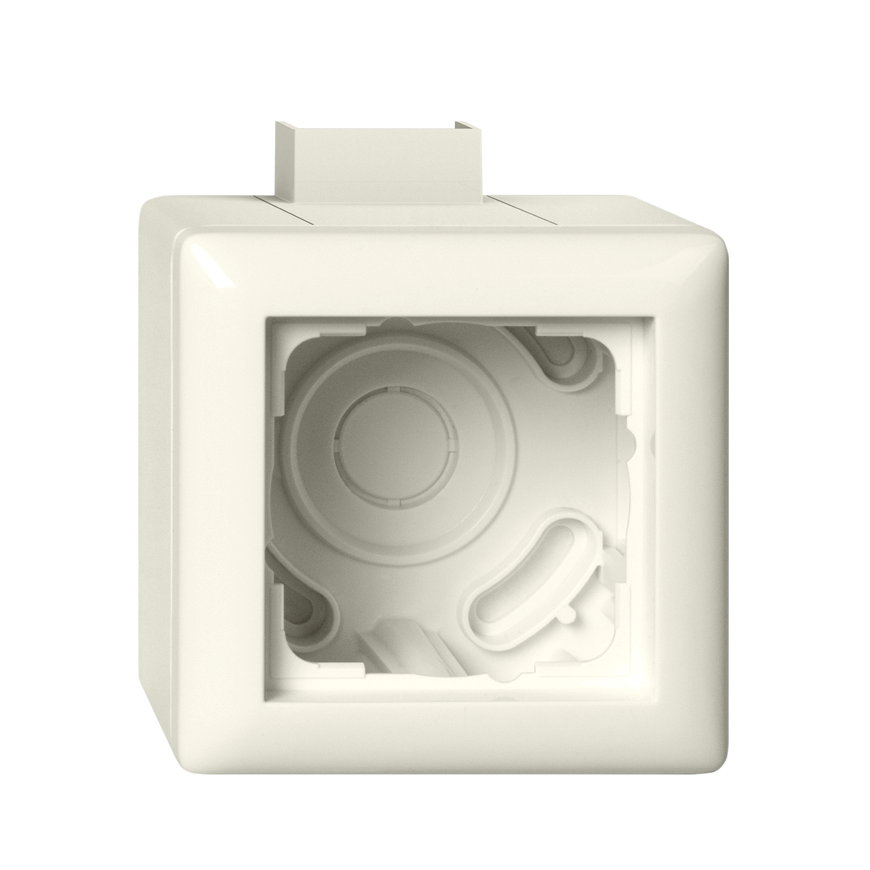 Gira opbouwbak compleet met afdekraam en adapter K/P25 Standaard 55 1-voudig crème
