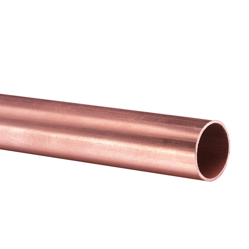 Halcor koelleiding ongeïsoleerd koper recht 3/8" x 0,8 mm l = 5 m