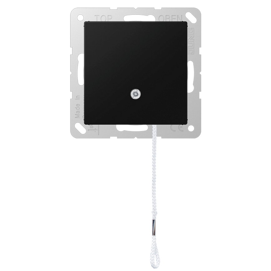 Jung trekschakelaar A range wissel mat zwart