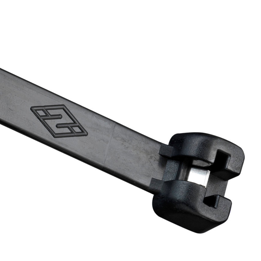 SapiSelco kabelbinders met rvs vergrendelingslip zwart l = 340 mm b = 7 mm zak à 50 stuks