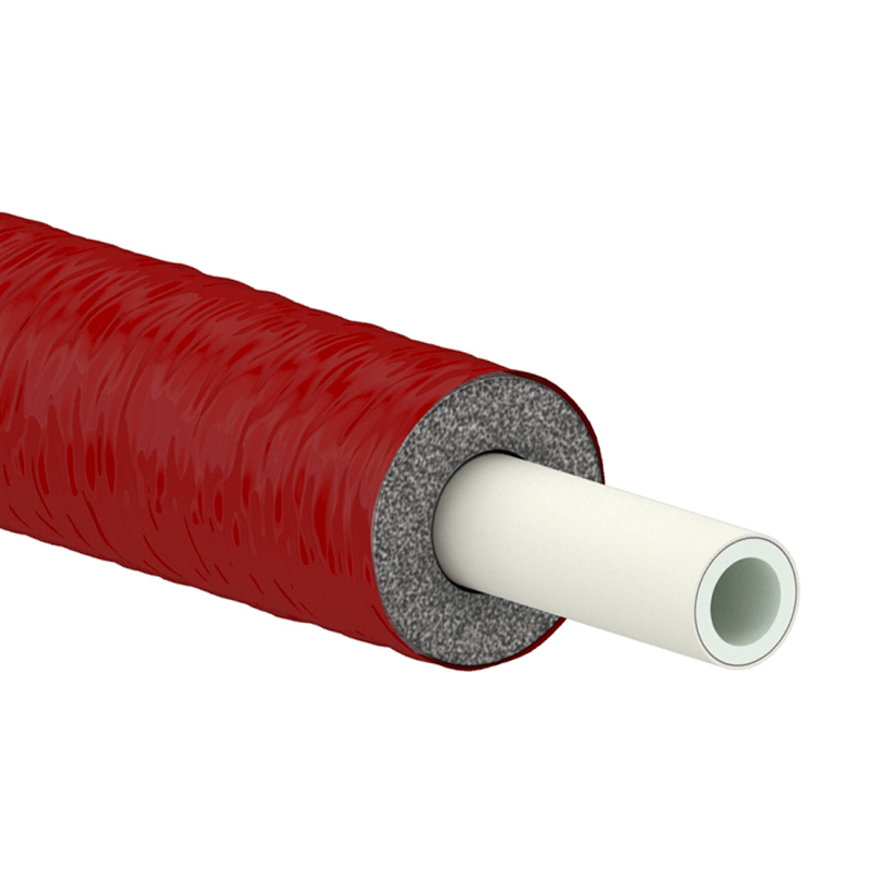 TECEflex meerlagenbuis geïsoleerd rood 6 mm isolatie 25 mm l = 50 m