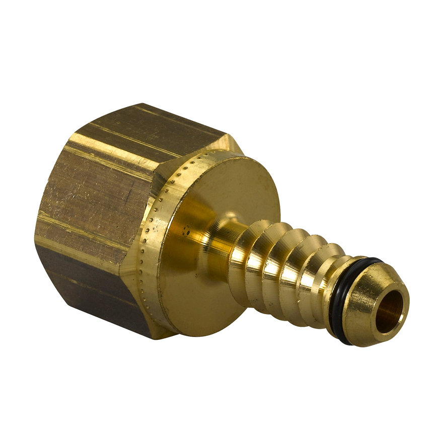 Uponor afpers koppeling S-Press messing binnendraad x klem 14 mm