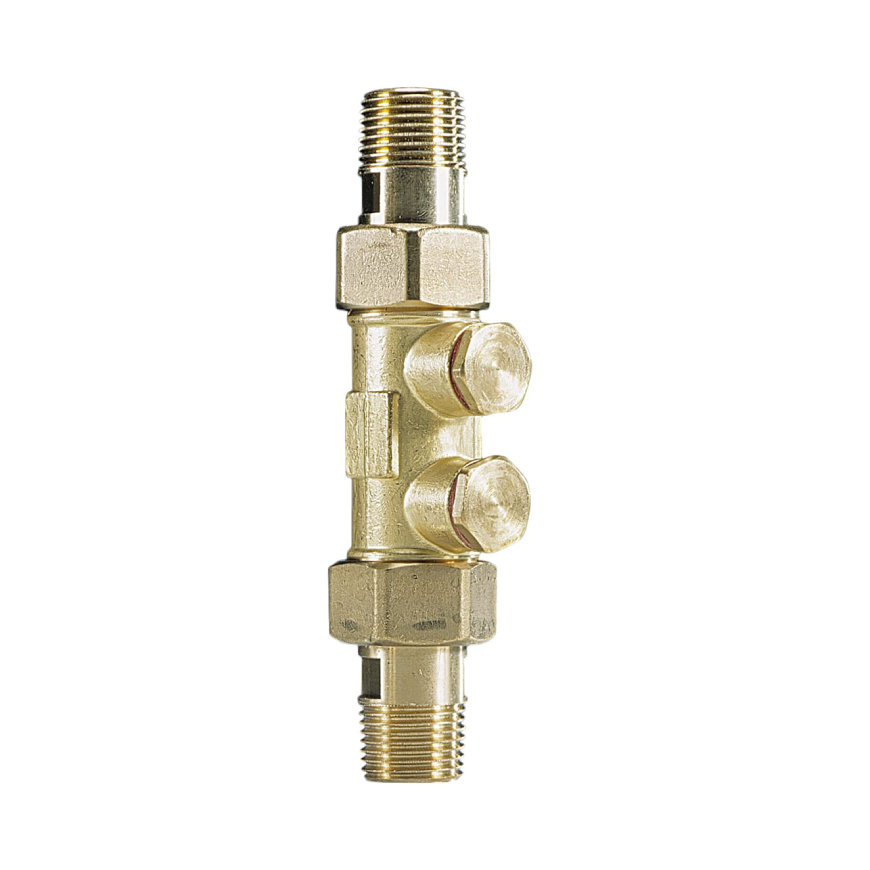 Watts keerklep messing 2x buitendraad EA beveiliging type PU incl. aftap + controlenokken 2"