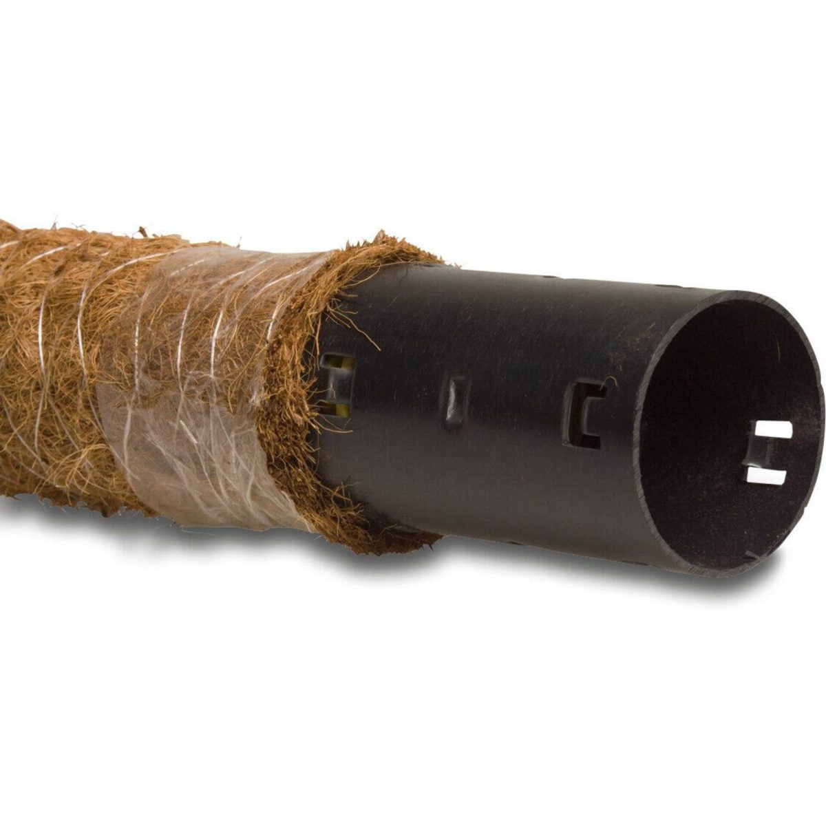 Drainagebuis PVC-U 80 mm klikmof x glad geel 100m KIWA/KOMO type geperforeerd