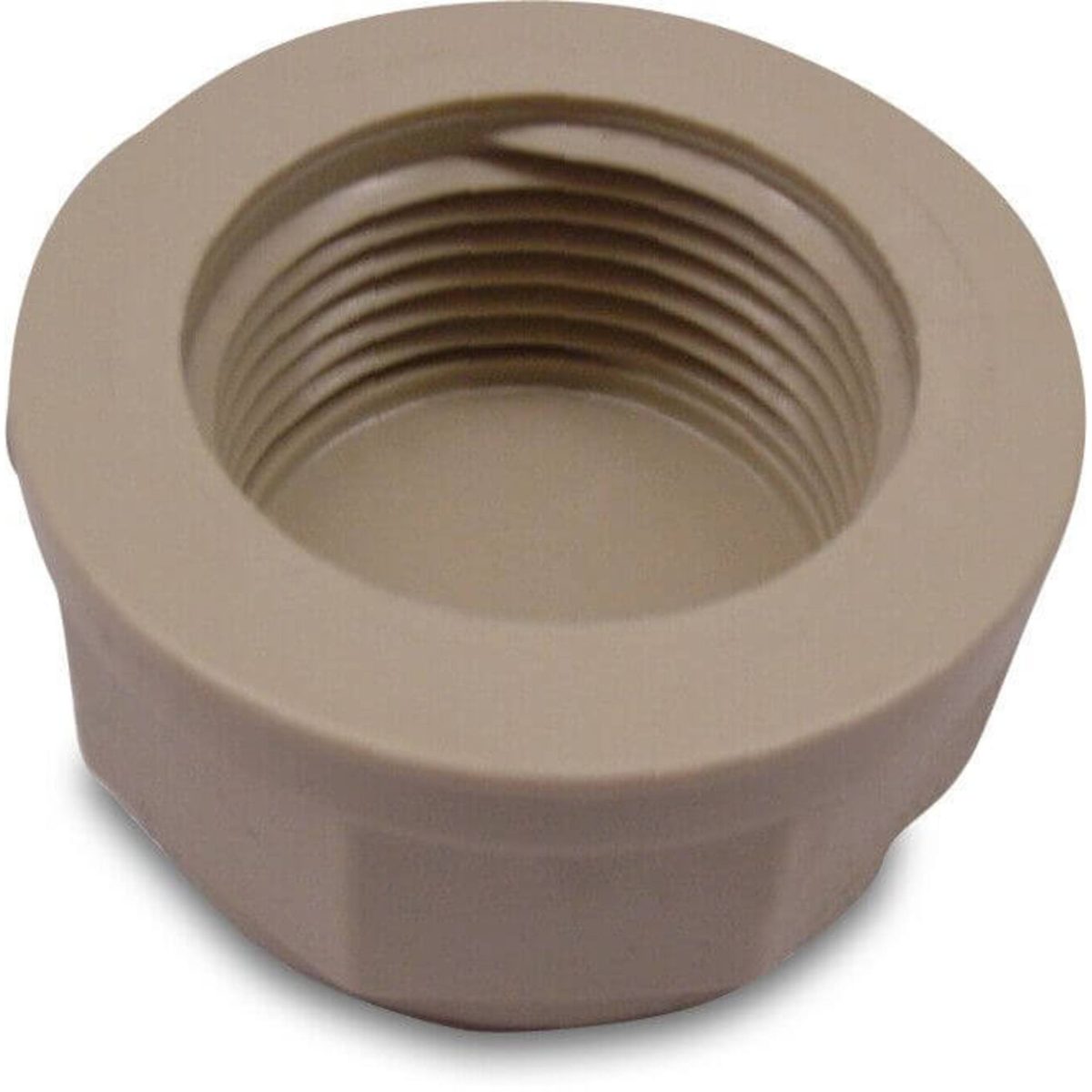 Eindkap PP 1" binnendraad 10bar beige | Aantal 10 PCS