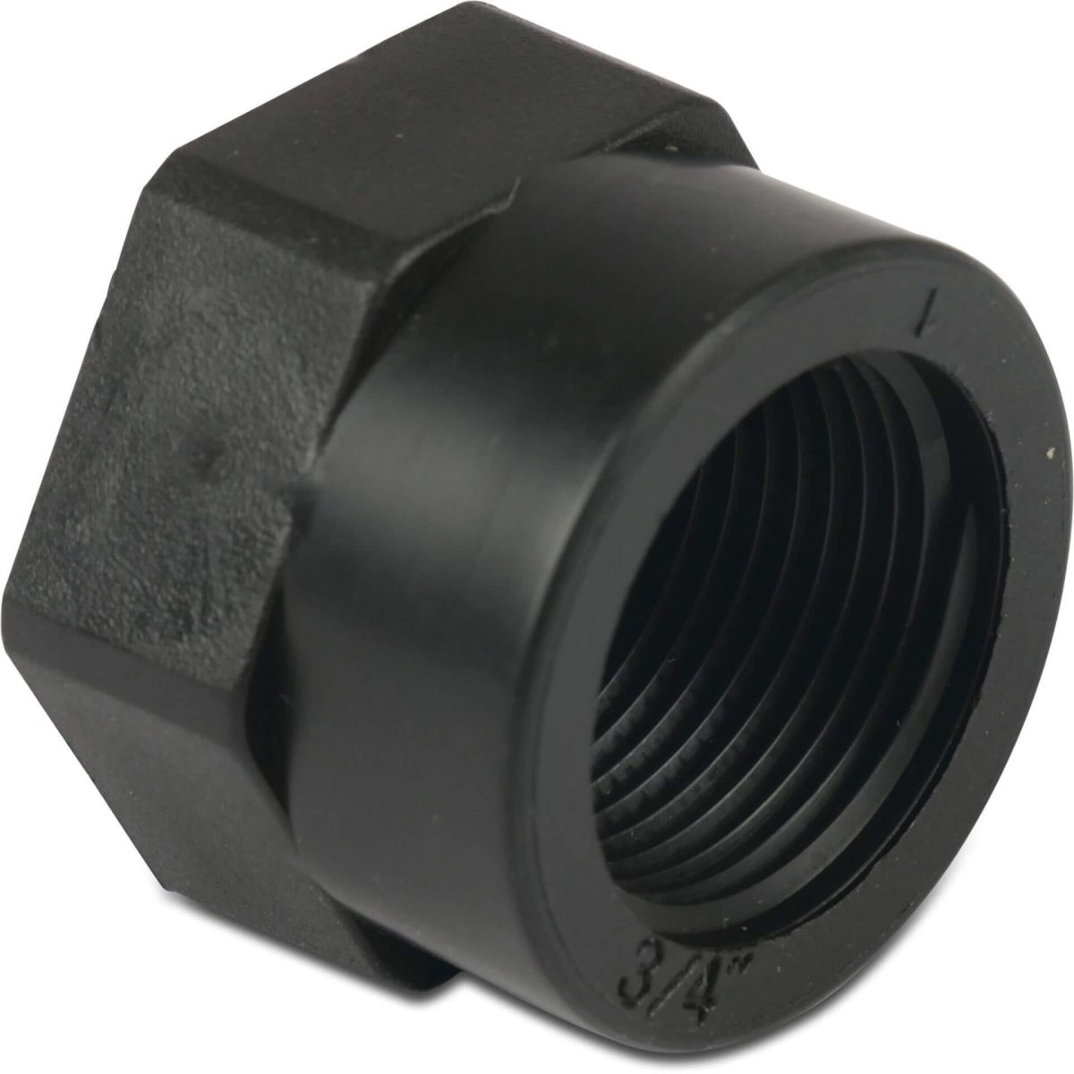 Eindkap PP 2" binnendraad 10bar zwart | Aantal 10 PCS