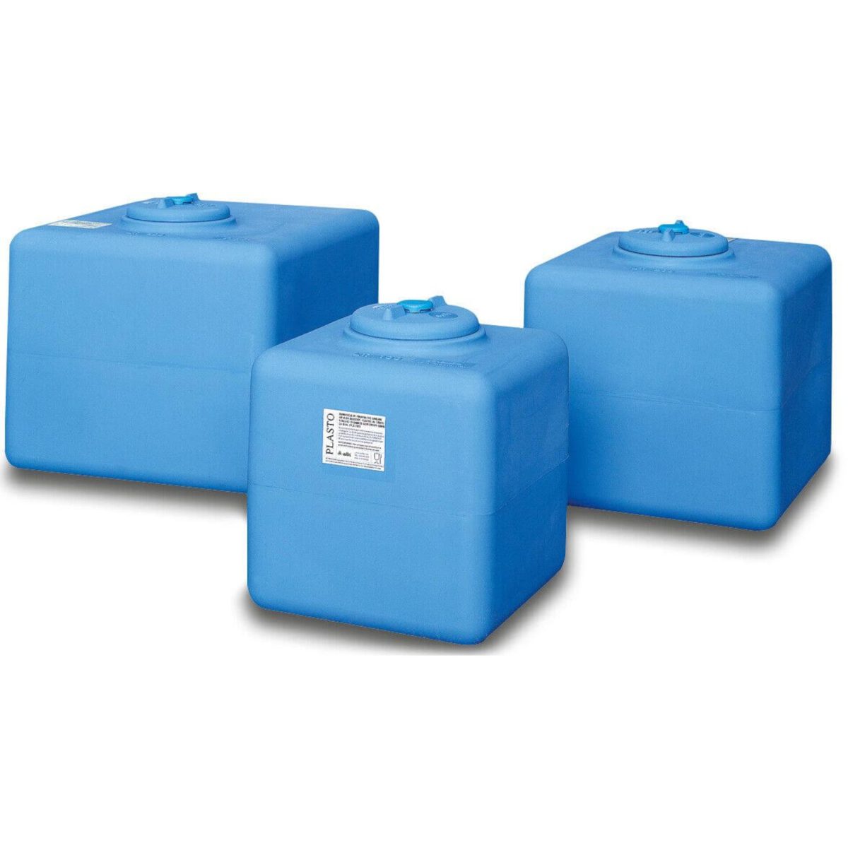 Elbi Vat LDPE blauw 200ltr WRAS type CB vierkant | Aantal 1 PCS