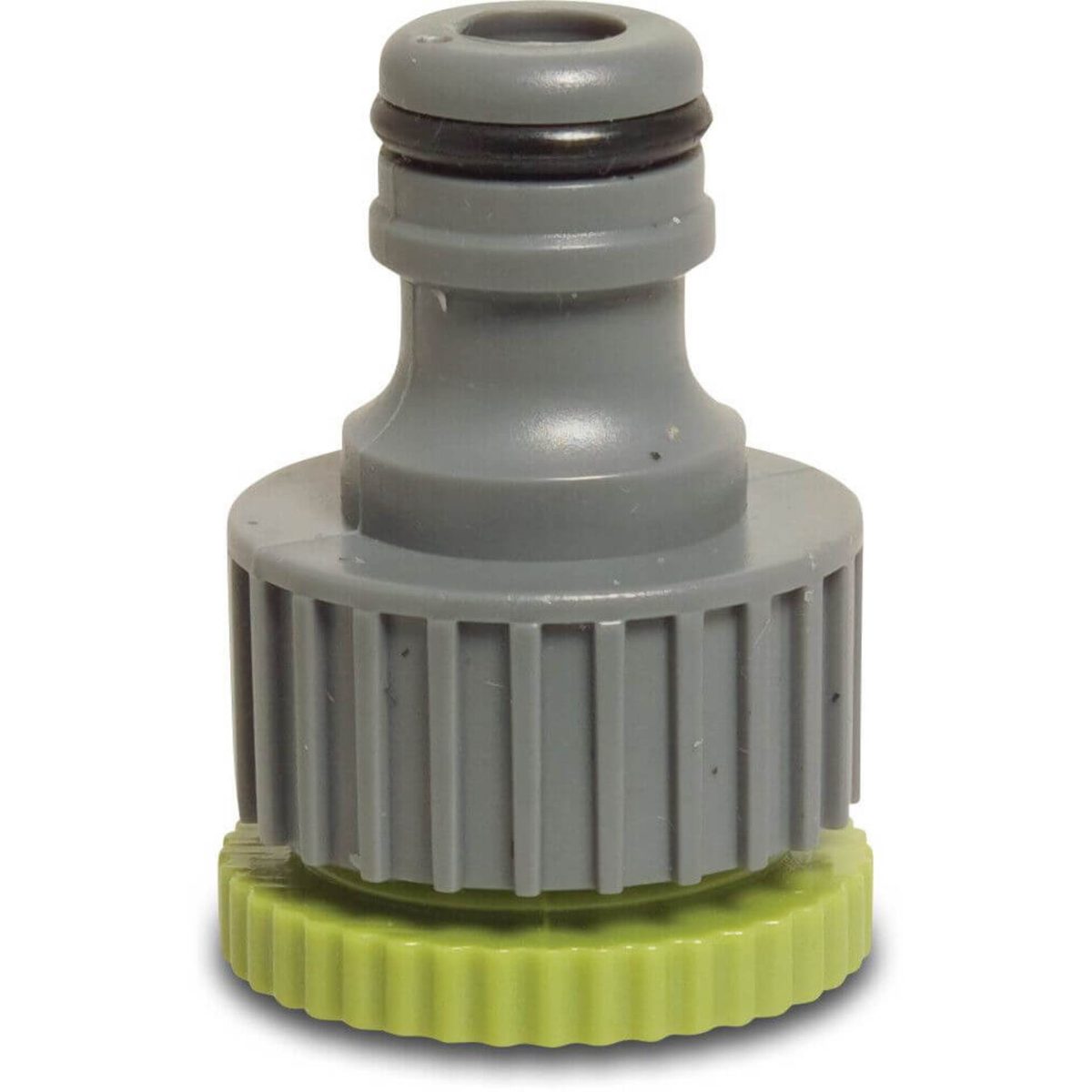 Flotide Aansluiting PVC-U 1/2 - 3/4" binnendraad x mannelijk klik grijs/groen | Aantal 10 PCS