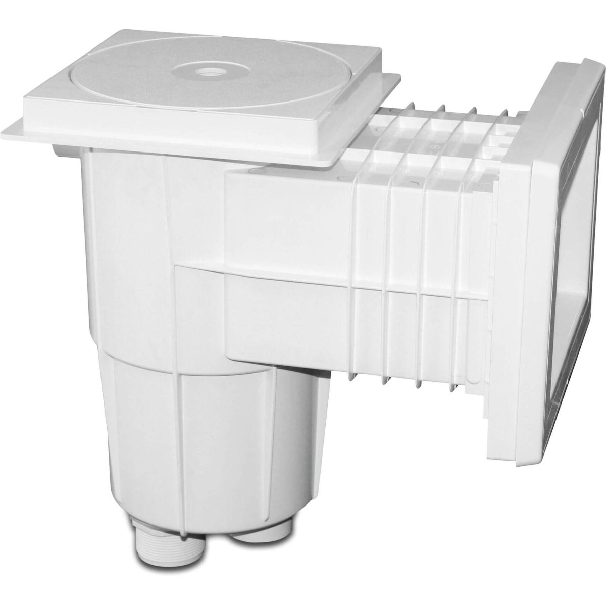 Flotide Skimmer ABS 50 mm x 2" lijmmof x buitendraad wit rechthoekig type Standard | Aantal 1 PCS
