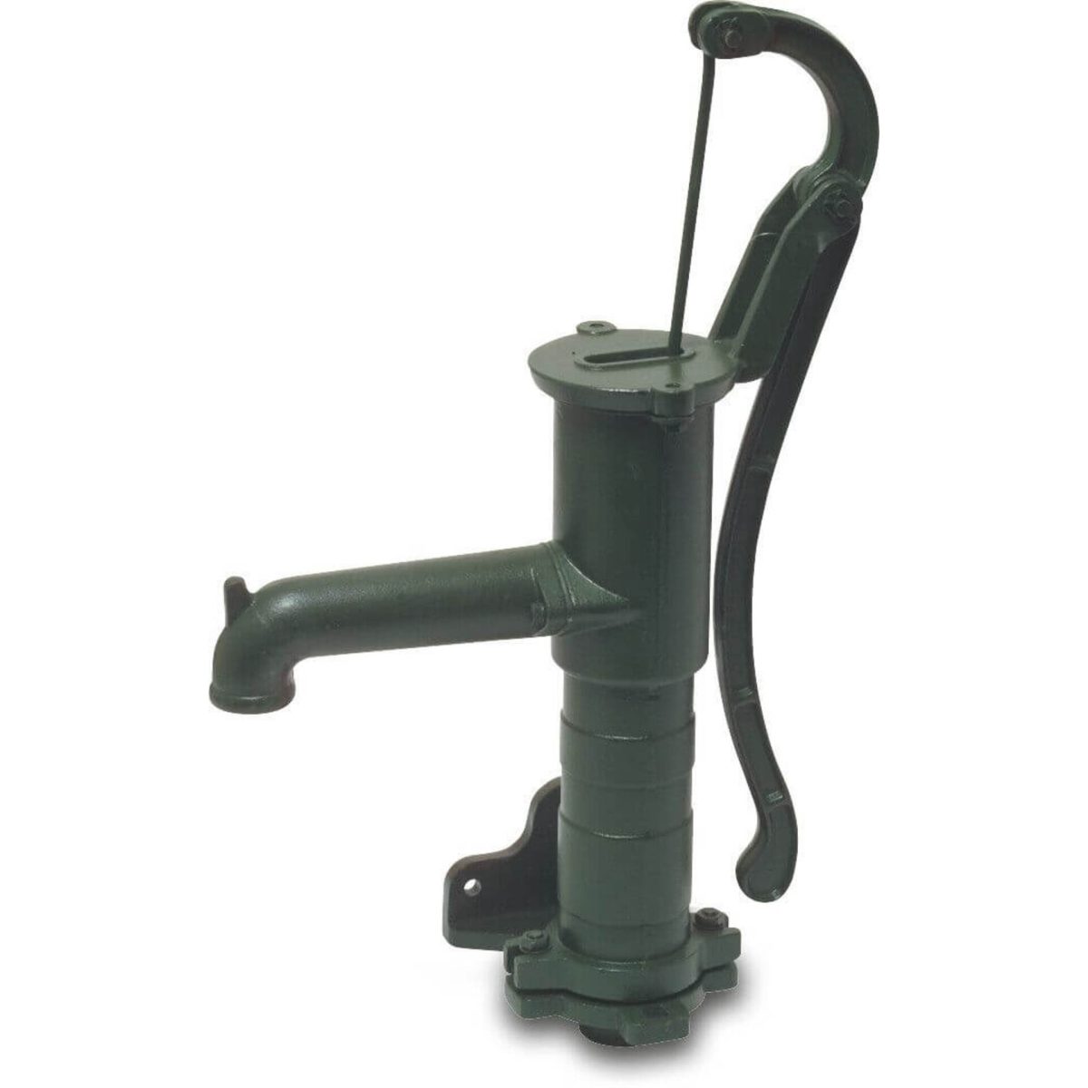 Handpomp gietijzer 1 1/4" binnendraad groen type standaard muurflens | Aantal 1 PCS