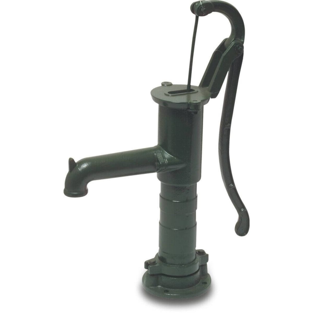 Handpomp gietijzer 1 1/4" binnendraad groen type standaard rond flens P1 | Aantal 1 PCS