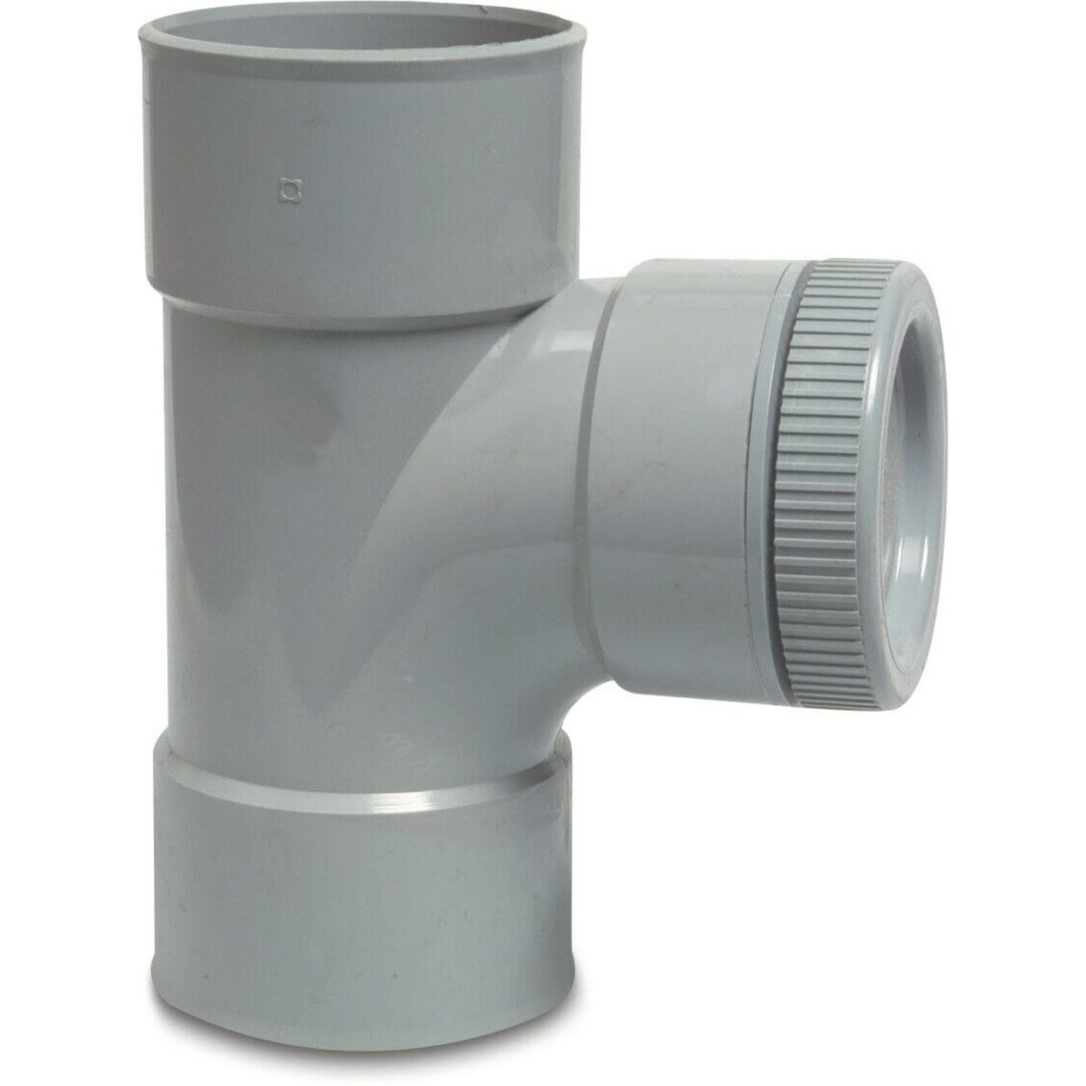 Inspectie T-stuk PVC-U 110 mm lijmmof grijs KOMO | Aantal 12 PCS