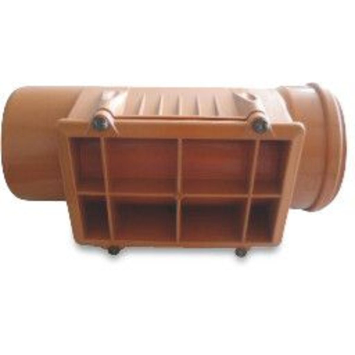 Inspectie-stuk PVC-U 160 mm SN4 manchet x spie roodbruin | Aantal 1 PCS