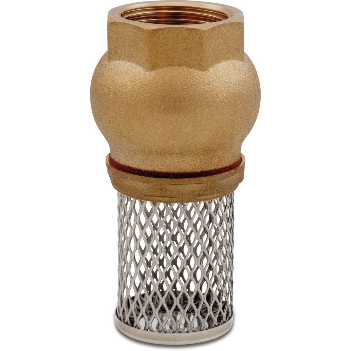 Itap Voetklep messing 1" binnendraad 10bar DN25 type 140 met rvs 304 zeef | Aantal 1 PCS