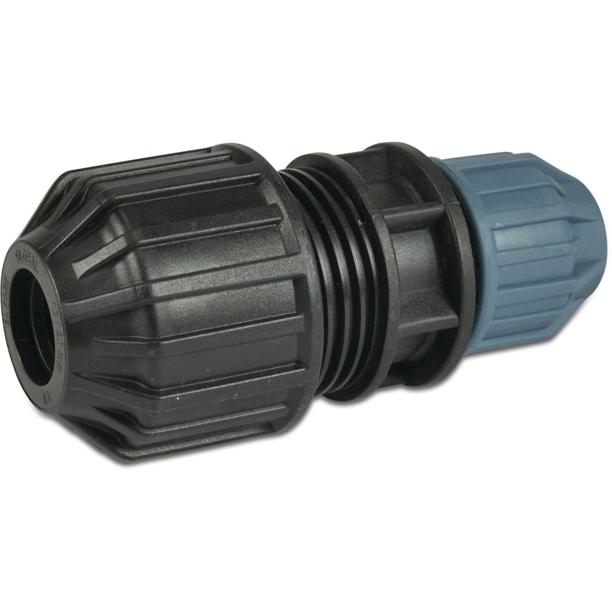 Jason Overgangsstuk PP 15-22 mm x 25 mm knel 10bar zwart/blauw DVGW/KIWA/WRAS | Aantal 1 PCS