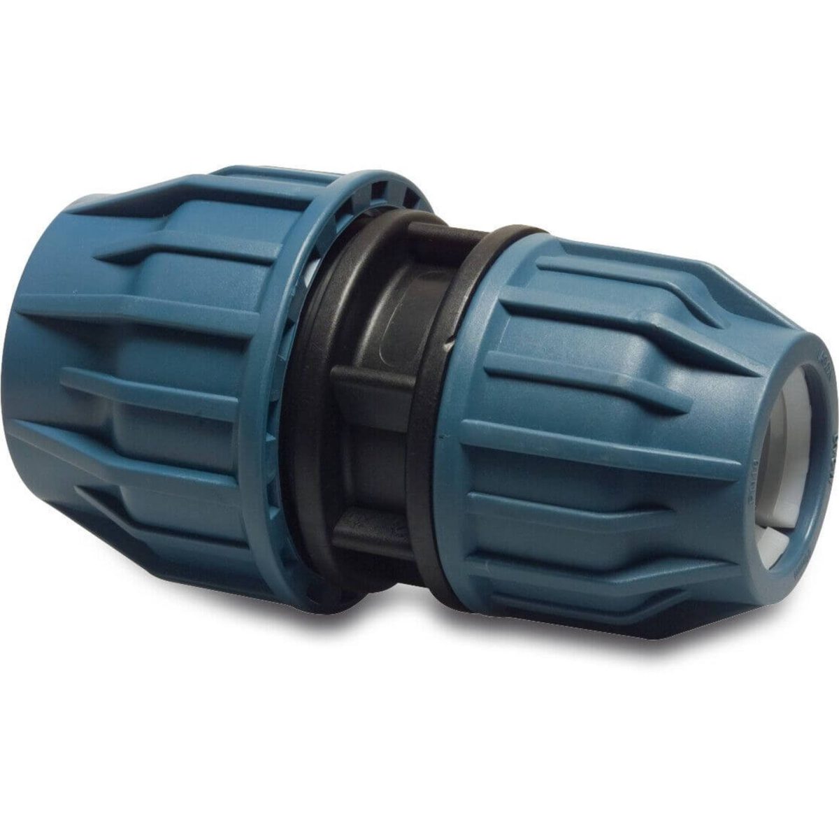 Jason Verloopkoppeling PP 40 mm x 32 mm knel 16bar zwart/blauw DVGW/KIWA/WRAS/SVGW P1 | Aantal 1 PCS