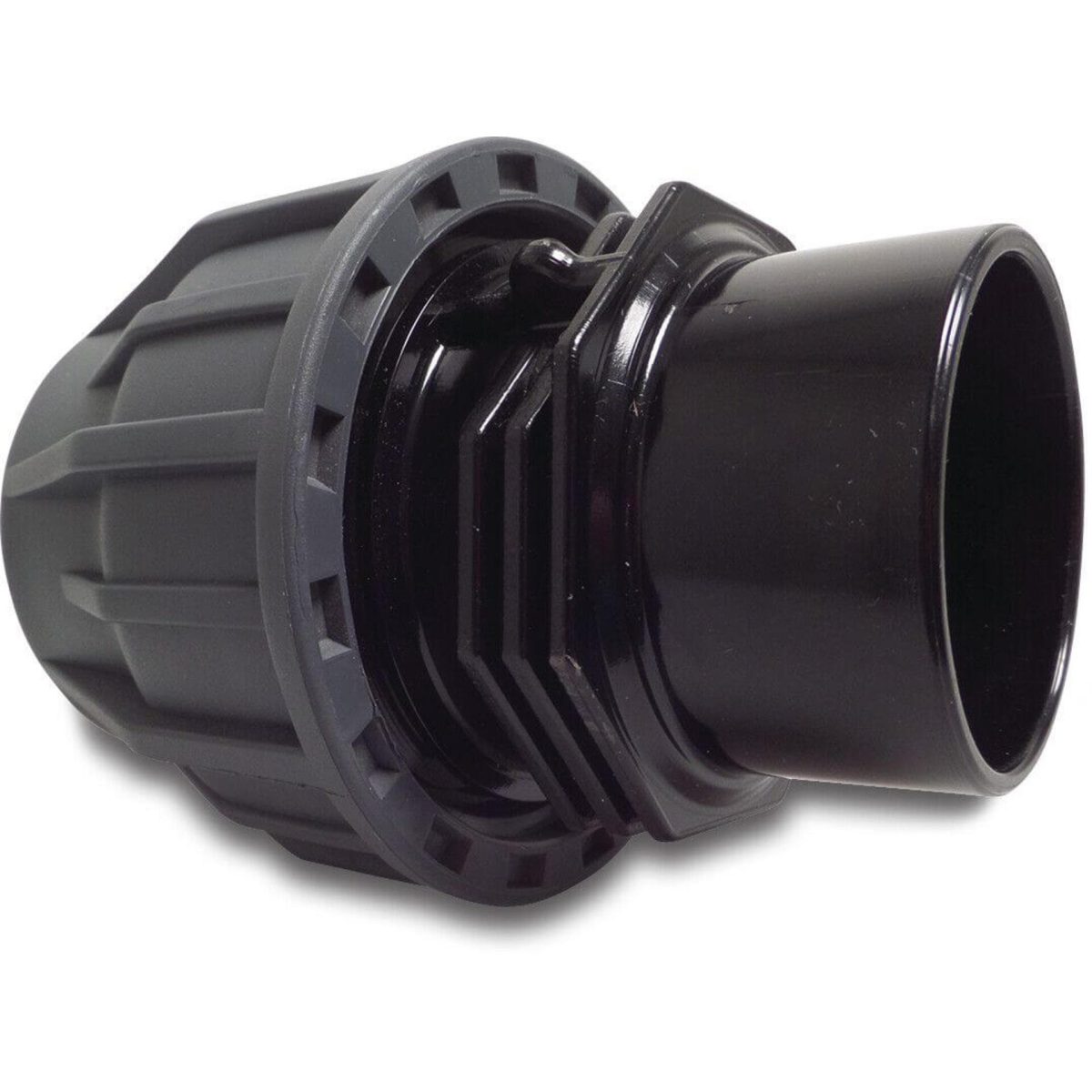 Jasonflex Overgangssok PP/PVC-U 50 mm knel x lijmmof 16bar grijs/zwart | Aantal 1 PCS